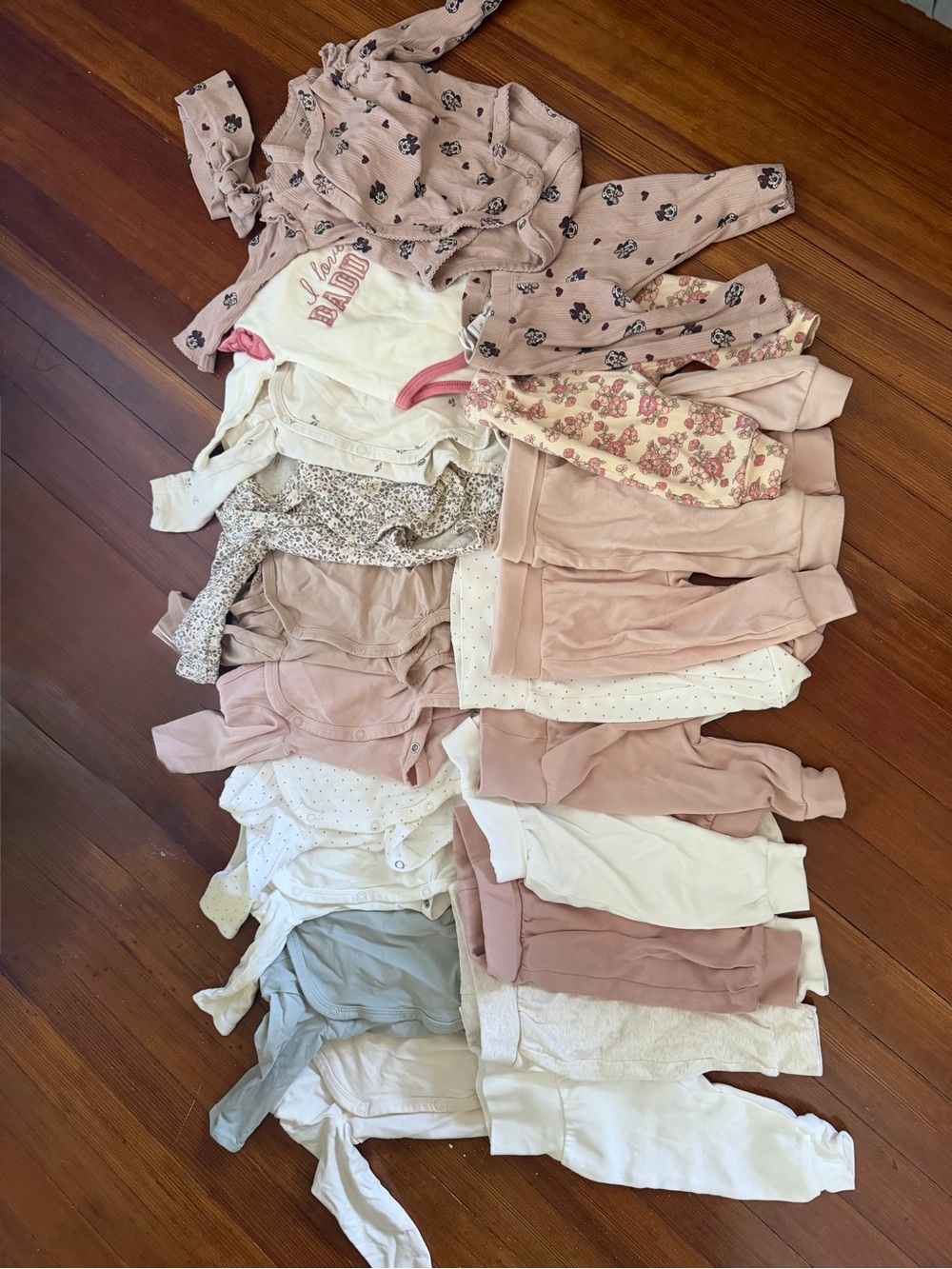 H&M Baby Girl Organic Cotton Set of 10 - Pink & Cream